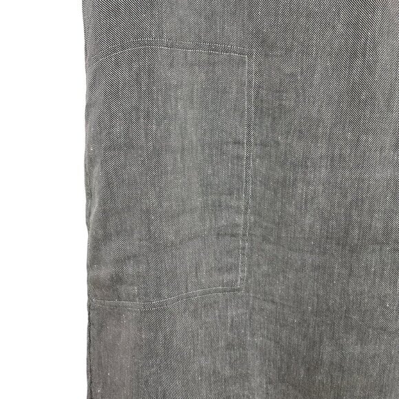 Theory Structured T Twill Linen Short Sleeve Midi Shift Dress Gray Size L Lined - Picture 10 of 16
